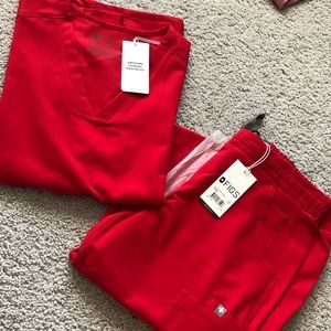 NWT- FIGS LIMITED EDITION Pop Red, Casma + Yola